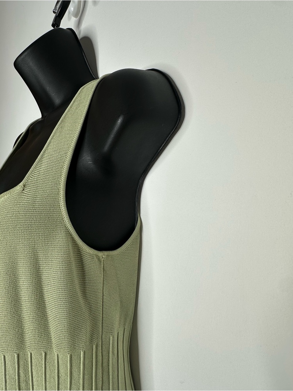 Staud knitted Tie Dye Ellison Pleated pale jade ombré dress size Large - Picture 6 of 10